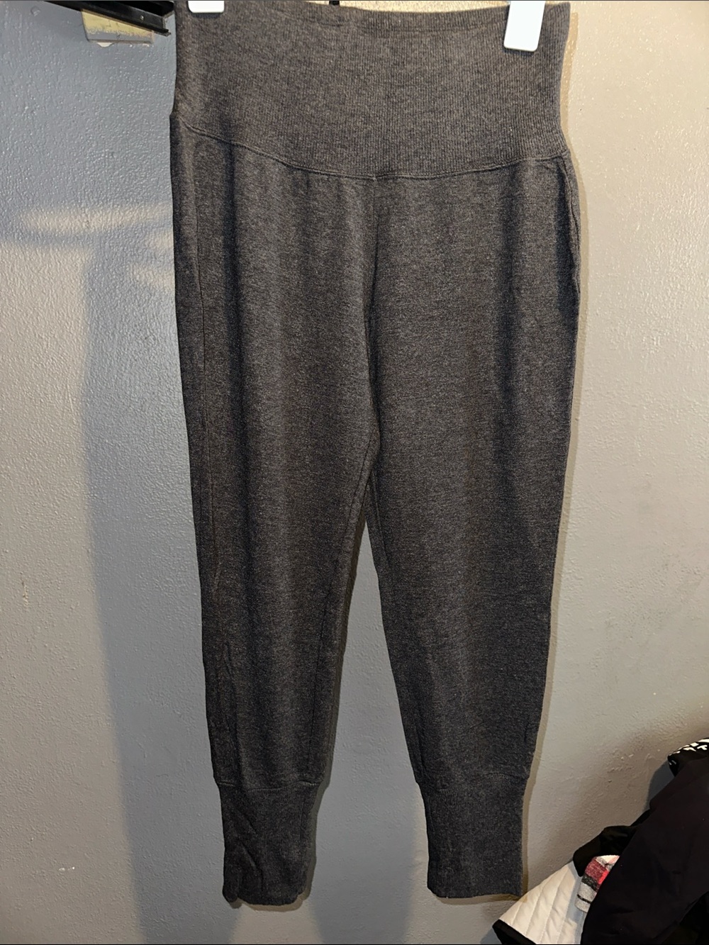 ALO Yoga Charcoal High-Waist Knit Joggers